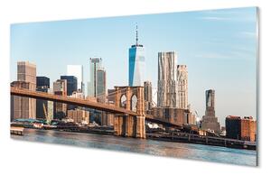 Nástenný panel  Panorama bridge river 100x50 cm
