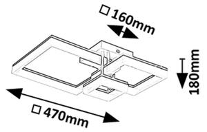 Rabalux 71386 - LED Stropné svietidlo AMILIA LED/22W/230V 3000/4000/6500K čierna