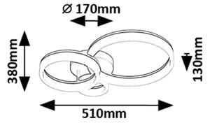 Rabalux 71385 - LED Stropné svietidlo AMILIA LED/24W/230V 3000/4000/6500K čierna