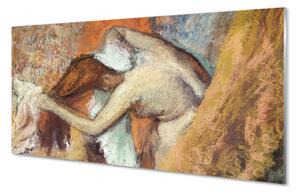 Sklenený obklad do kuchyne Art žena skica 125x50 cm