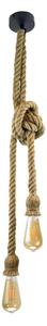 Luster na lanku ROPE 2xE27/12W/230V