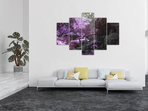 Obraz - fialové stromy (150x105 cm)