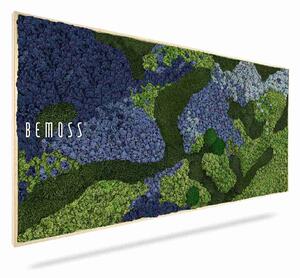 Machový obraz BEMOSS® ORTHO OMBRE Blue - 40 x 40 cm