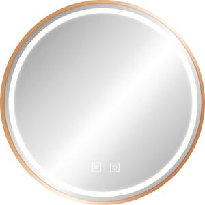 Tutumi Rea, okrúhle LED zrkadlo 60cm MMJ P11395, ružová zlato matná, HOM-05506