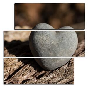 Obraz na plátne - Kamenné srdce - štvorec 3209D (75x75 cm)