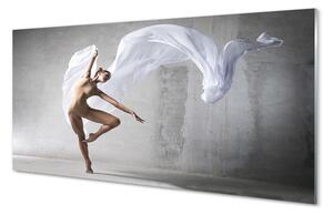 Nástenný panel  Žena tancuje biely materiál 100x50 cm