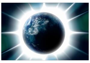 Obraz ožiarenej planéty (90x60 cm)