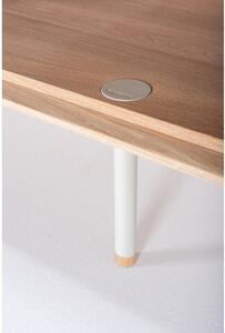 Biely TV stolík z dubového dreva Gazzda Fina, šírka 150 cm