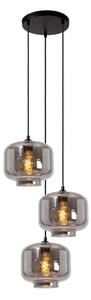 Lucide 46413/13/65 - Luster na lanku MEDINE 3xE27/40W/230V dymová