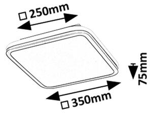 Rabalux 71399 - LED stmievateľné stropné svietidlo SERKAN LED/43W/230V 3000-6500K + diaľkové ovládanie