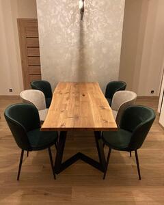 Dubový jedálenský stôl MARCO - 160x80 , Rovná hrana