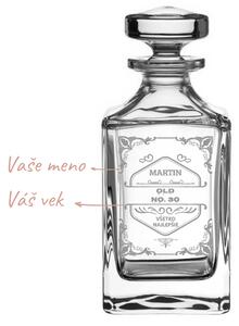 Dekorant Krištáľová karafa na whisky VŠETKO NAJLEPŠIE