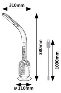 Rabalux 74230 - LED RGB Stmievateľná stolná lampa FIGEN LED/5W/230V čierna