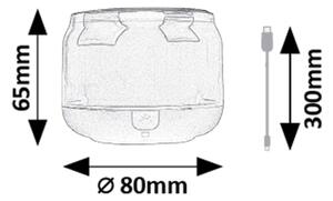 Rabalux 76110 - RGB stolná lampa s reproduktorom RADELIA RGB/3W/3,7V 500mAh
