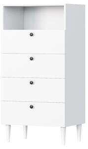 Komoda so zásuvkami DULLUM 60x115cm, biela