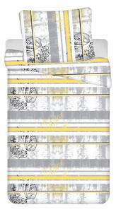 Jerry Fabrics Bavlnené krepové obliečky 140x200 + 70x90 cm - LAVENA žltá
