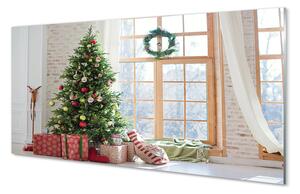 Nástenný panel  vianočné darčeky 100x50 cm