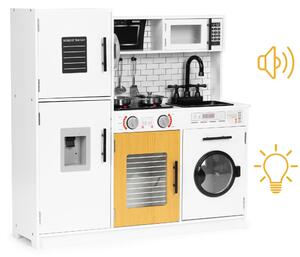 Veľká drevená kuchynka pre deti + zvuky a svetlá ECOTOYS