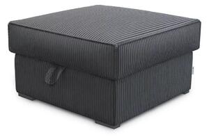 Tmavo sivý taburet SMART COSARO s úložným priestorom 65x65 cm