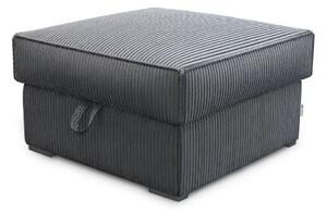 Sivý taburet SMART COSARO s úložným priestorom 65x65 cm