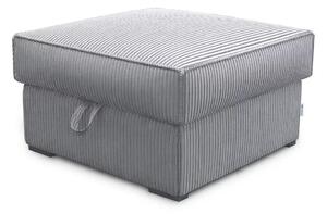 Svetlosivý taburet SMART COSARO s úložným priestorom 65x65 cm