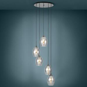 Eglo 39567 - Luster na lanku ESTANYS 5xE27/60W/230V dymová