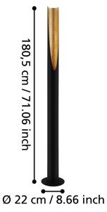 Eglo 39759 - LED Stojacia lampa PREBONE 1xGU10/4,7W/230V čierna/zlatá
