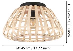 Eglo 390149 - Stropné svietidlo MONTEZUELO 1xE27/40W/230V bambus