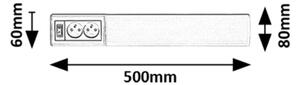 Rabalux 78040 - LED Podlinkové sv. so zás. BATH 2E LED/10W/230V 4000K 50cm biela