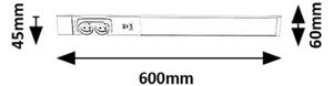 Rabalux 78042 - LED Podlinkové sv. so zás. BILAL E LED/18W/230V 4000K 60 cm biela
