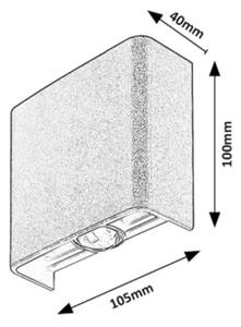 Rabalux 77191 - LED vonkajšie nástenné svietidlo PORTEL 2W/230V 2000/2700/4000K IP65
