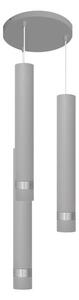 Helam LED Luster na lanku TUBA 3xGU10/6,5W/230V šedá/lesklý chróm HE1302 + záruka 3 roky zadarmo