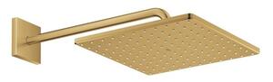 Hlavová sprcha GROHE RAINSHOWER Cube na stenu vrátane sprchového ramená kartáčovaný Cool Sunrise 26564GN0
