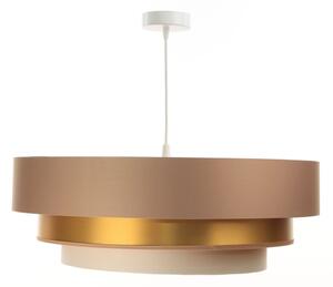Luster na lanku TRINITI 1xE27/60W/230V béžová/zlatá