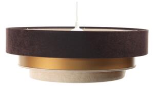 Luster na lanku TRINITI 1xE27/60W/230V hnedá/zlatá/béžová