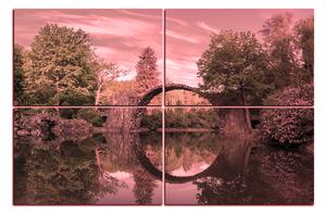 Obraz na plátne - Most v parku v Kromlau 1246VE (120x80 cm)