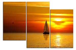 Obraz na plátne - Loď pri západe slnka 1247D (150x100 cm)