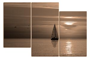 Obraz na plátne - Loď pri západe slnka 1247FD (150x100 cm)