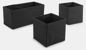 Sinsay - Úložné boxy 3 ks - čierna