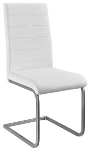 Konzolová stolička Vegas sada 4 kusov zo syntetickej kože v bielej farbe