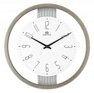 Nástenné hodiny DIPOA IV sivá/biela, ⌀ 30 cm