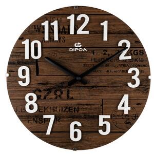 Nástenné hodiny DIPOA III hnedá, ⌀ 31 cm