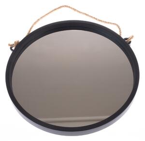 Plastové závesné zrkadlo Embellir čierna, pr. 48 cm