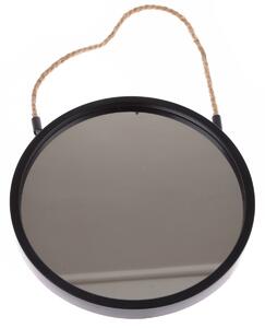 Plastové závesné zrkadlo Embellir čierna, pr. 25 cm