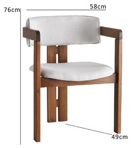 Jedálenská stolička COOM orech/krémová