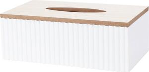 Box na vreckovky Stripes biela, 25 x 13,5 x 9 cm