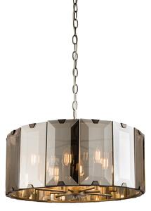 Endon 61294 - Luster na reťazi CLOONEY 8xE14/40W/230V čierna/dymová