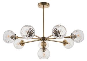 Endon 103172 - Luster na tyči ALLEGRA 8xE14/7W/230V mosadz/číra