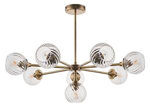 Endon 103172 - Luster na tyči ALLEGRA 8xE14/7W/230V mosadz/číra