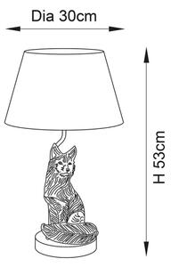 Endon 106796 - Stolná lampa FOX 1xE14/6W/230V čierna/mosadz